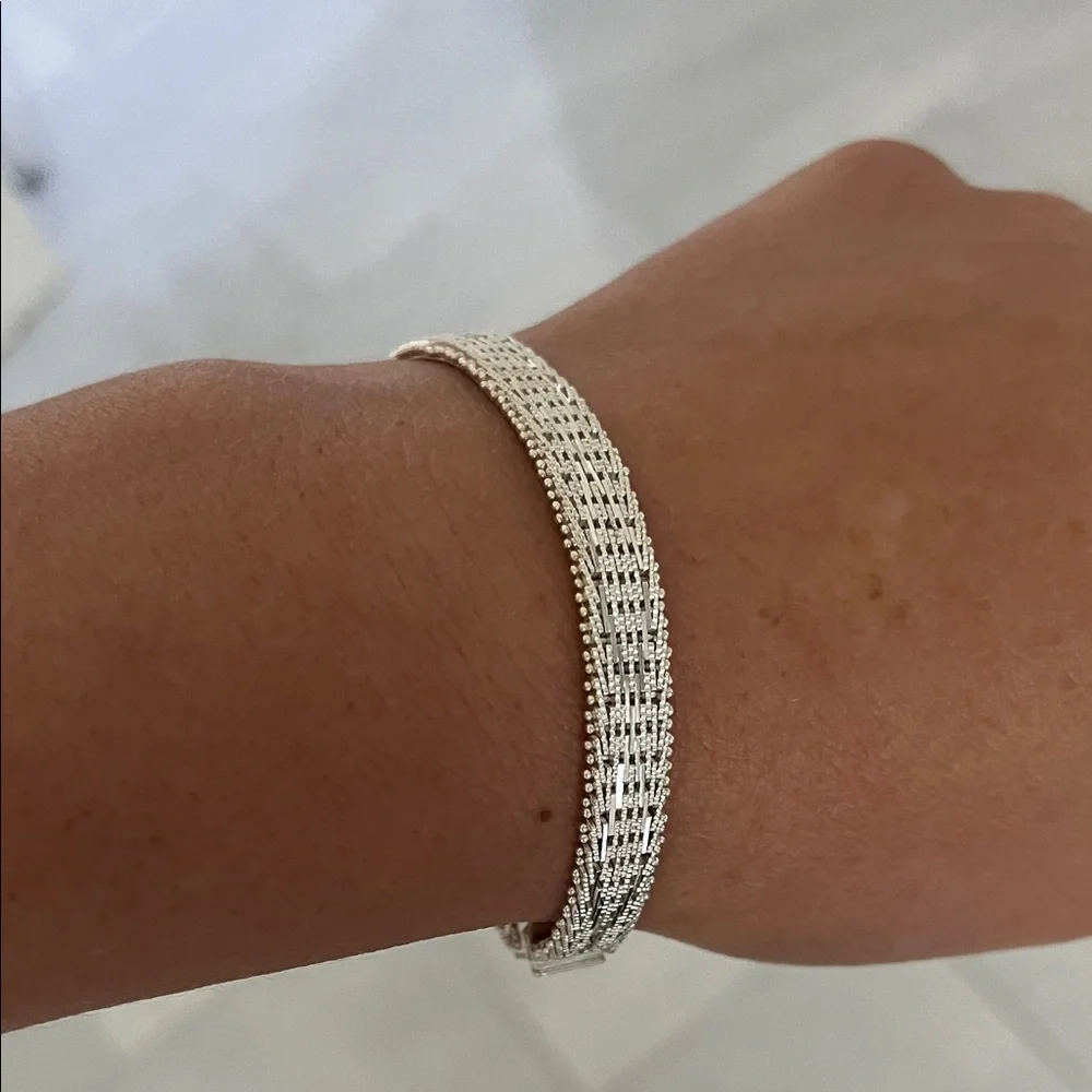 Vintage 1980s Sterling Silver Bracelet - Picture 3 of 12